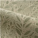 Casamance|Papier peint lin vert feuilles brodées décoratives|Papier Peint
