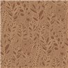 Casamance|Papel pintado lino marrón y rojo con hojas bordadas|Papel Pintado