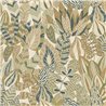 Casamance|Florale Tapete braun-grün|Blumen