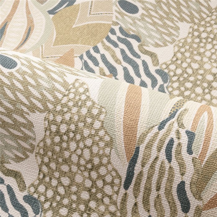 Casamance|Papier peint floral brun et vert|Floral