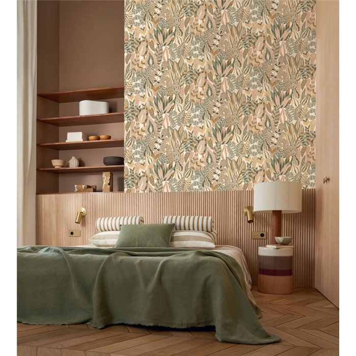 Casamance|Florale Tapete gelb-grün|Tapeten