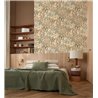 Casamance|Papel pintado floral amarillo y verde|Papel Pintado