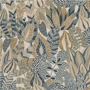 Casamance|Papier peint floral jaune et rouge|Floral