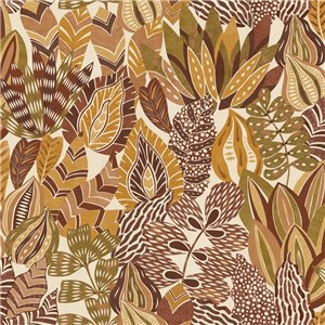 Casamance|Papel pintado floral amarillo y verde|Papel Pintado