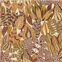 Casamance|Papier peint floral jaune et rouge|Floral