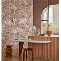 Casamance|Wallpaper floral red and brown|Wallpaper