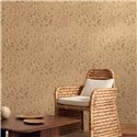 Casamance|Papier peint lin vert avec feuilles brodées|Papier Peint