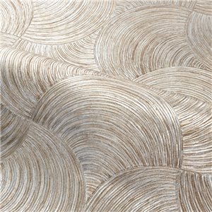 Casamance|Papier peint moderne cercles entrelacés beige|Papier Peint 2