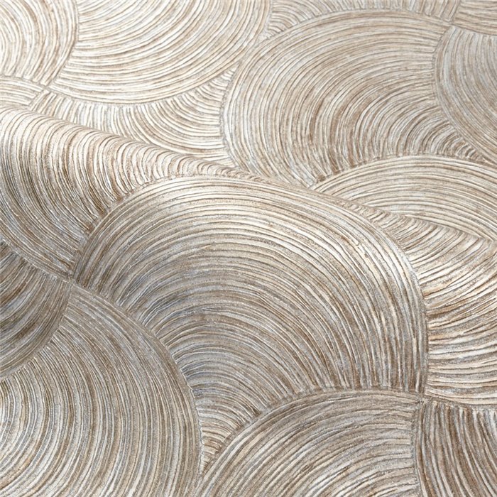 Papel pintado lujoso palmetas gris metalizado - Casamance Magnitude - Textures 76620100