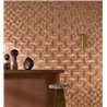 Casamance|Papel pintado alta gama palmetas cobre metalizado|Papel Pintado