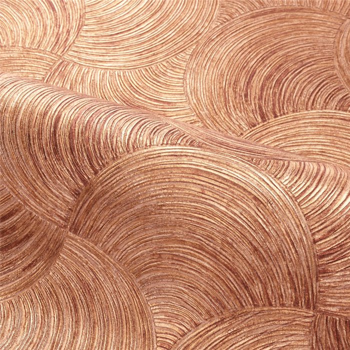 Papel pintado alta gama palmetas cobre metalizado - Casamance Magnitude - Textures 76620304