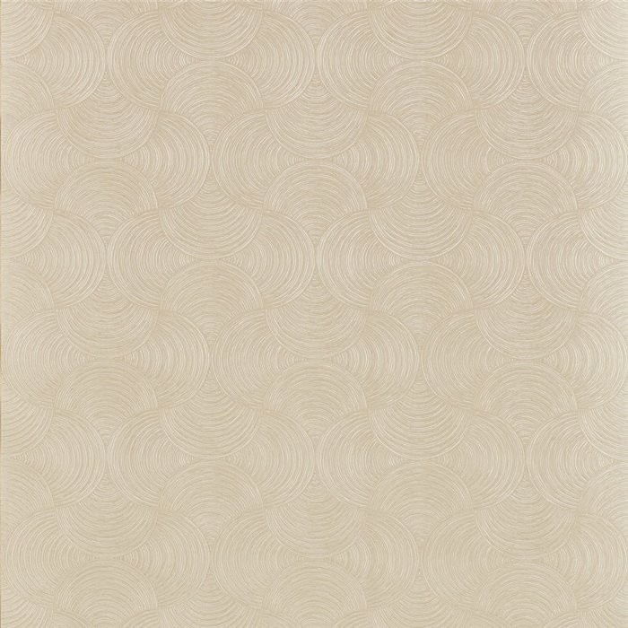 Casamance|Papel pintado moderno círculos entrelazados beige|Papel Pintado