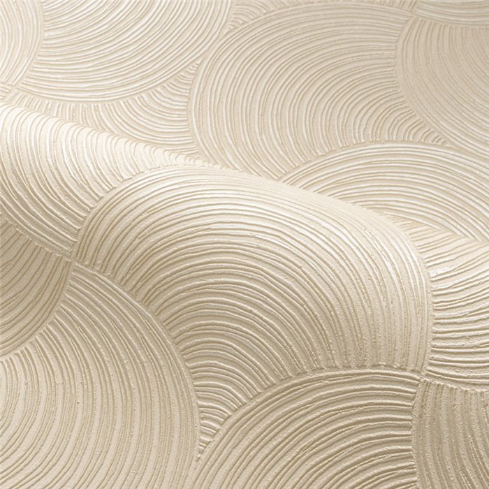Casamance|Papel pintado moderno círculos entrelazados beige|Papel Pintado