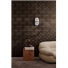 Casamance|Papier peint style moderne cercles noir et doré|Salón
