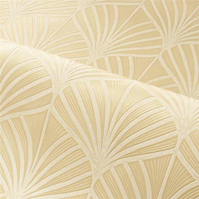Casamance|Papier peint de luxe feuilles de palmier beige haut de gamme|Papier Peint