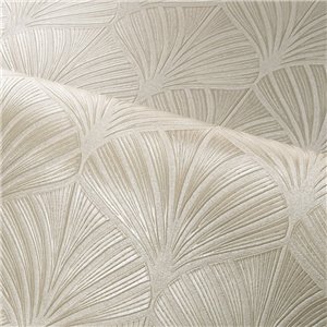 As Creation|Papier Peint grandes feuilles tropicales beige|Papier Peint 2