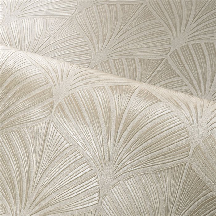 Casamance|Papier peint moderne haut de gamme feuilles de palmier gris et brun|Salón