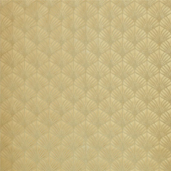 Casamance|Papel pintado exclusivo hojas de palma verde y dorado con efecto metalizado|Papel Pintado