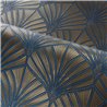 Casamance|Wallpaper sophisticated palm leaves embossed gold and violet|Wallpaper