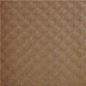 Casamance|Papel pintado de lujo hojas de palma dorado y violeta metalizado|Papel Pintado