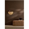 Casamance|Papel pintado de lujo hojas de palma dorado y violeta metalizado|Papel Pintado
