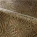 Casamance|Papier peint de luxe feuilles de palmier doré et violet métallisé|Papier Peint