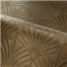 Casamance|Papel pintado de lujo hojas de palma dorado y violeta metalizado|Papel Pintado