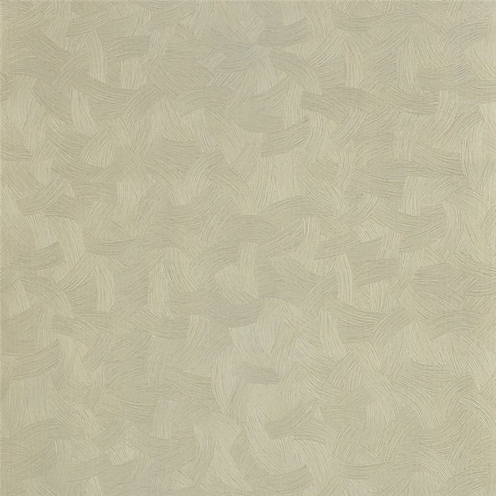 Casamance|Papel pintado exclusivo entrelazado abstracto verde claro y dorado|Salón