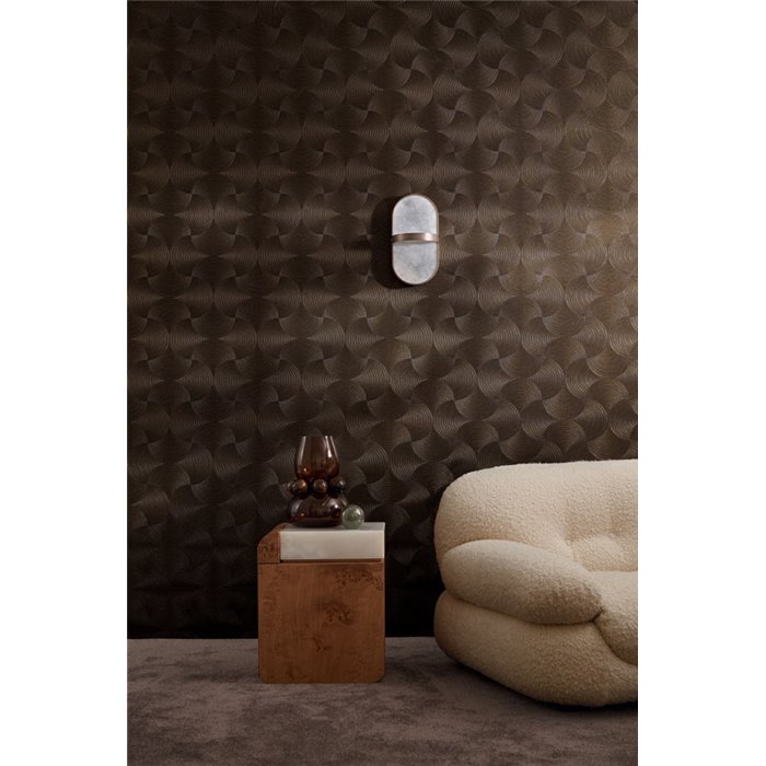 Casamance|Papier peint moderne cercles entrelacés beige|Papier Peint