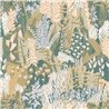 Casamance|Papier peint jardin avec bruyères et fleurs vert et lilas|Papier Peint