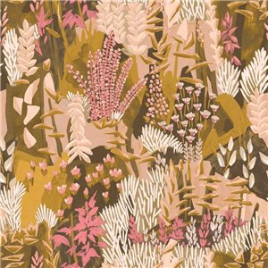 Casamance|Wallpaper garden plants blue and green tones|Wallpaper
