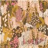 Casamance|Wallpaper garden plants with heathers earthy green and pink|Wallpaper