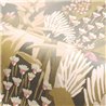Casamance|Wallpaper garden plants with heathers earthy green and pink|Wallpaper