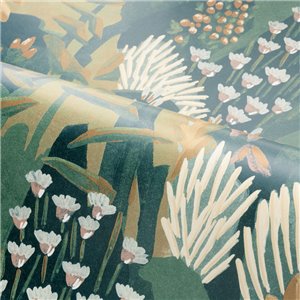 Casamance|Papier peint plantes de jardin tons bleus et verts|Papier Peint 2