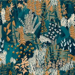 Khroma|Papel Pintado negro con formas de ondas en relieve estilo étnico|Papel Pintado