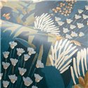 Casamance|Papier peint plantes de jardin tons bleus et verts|Papier Peint