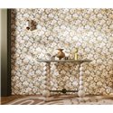 Casamance|Blumentapete überlappend grün-perlmutt|Tapeten