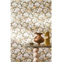 Casamance|Blumentapete überlappend grün-perlmutt|Tapeten