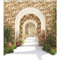 Casamance|Blumentapete grün-nuderosa|Tapeten