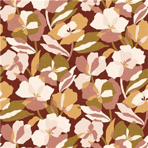 Casamance|Blumentapete überlappend grün-perlmutt|Tapeten