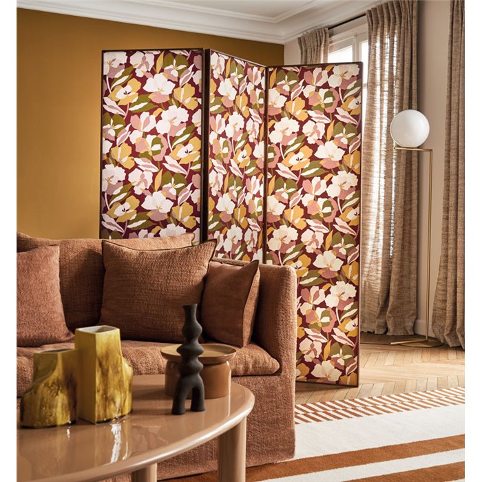 Casamance|Papel pintado flores rosa y violeta|Papel Pintado