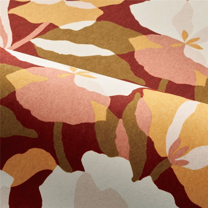 Casamance|Papel pintado flores rosa y violeta|Papel Pintado