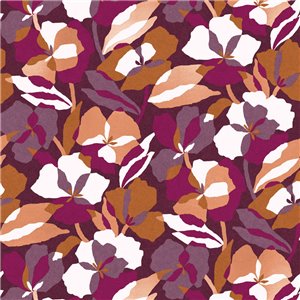 Casamance|Papier peint fleurs rose et violet|Papier Peint