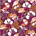 Casamance|Papel pintado flores superpuestas violeta|Papel Pintado