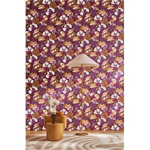 Casamance|Blumentapete überlappend grün-perlmutt|Tapeten 2