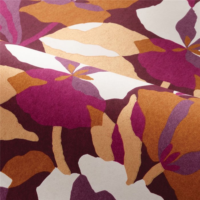 Casamance|Papel pintado flores superpuestas violeta|Papel Pintado