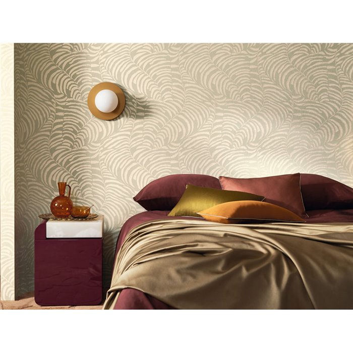 Casamance|Papier peint moderne fougères blanc et vert design exclusif|Papier Peint