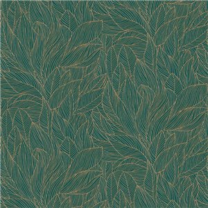 Casamance|Papier peint floral élégant beige et blanc haut de gamme|Papier Peint