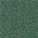 Casamance|Papel pintado floral verde y dorado alta gama con efecto brillante|Papel Pintado