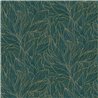 Casamance|Papier peint floral bleu et doré luxe avec détails métallisés|Papier Peint
